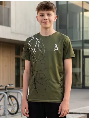 Tricou funcțional premium pentru copii ALTISPORT VOJ/ALK004TR01 MĂSLINE