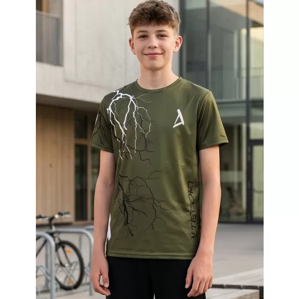  Tricou funcțional premium pentru copii ALTISPORT VOJ/ALK004TR01 MĂSLINE 