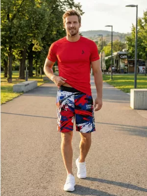 Pantaloni scurți funcționali premium pentru bărbați, fără buzunare ALTISPORT VOJ/ALM036KRA02 CEH
