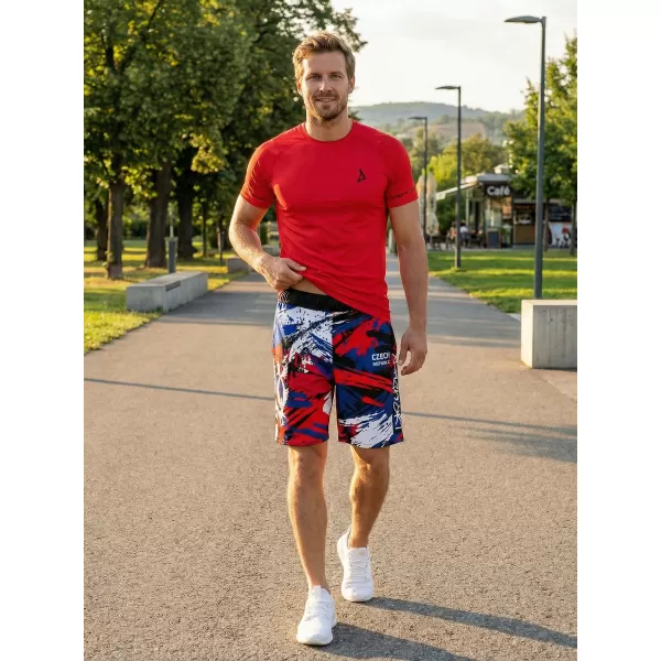  Pantaloni scurți funcționali premium pentru bărbați, fără buzunare ALTISPORT VOJ/ALM036KRA02 CEH 
