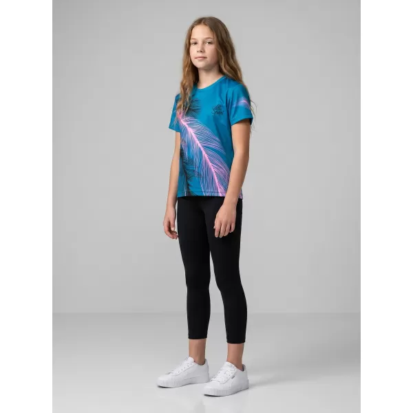  Tricou funcțional premium pentru copii ALTISPORT VOJ/ALK001TR01 BENZINĂ/ROZ DESCHIS 