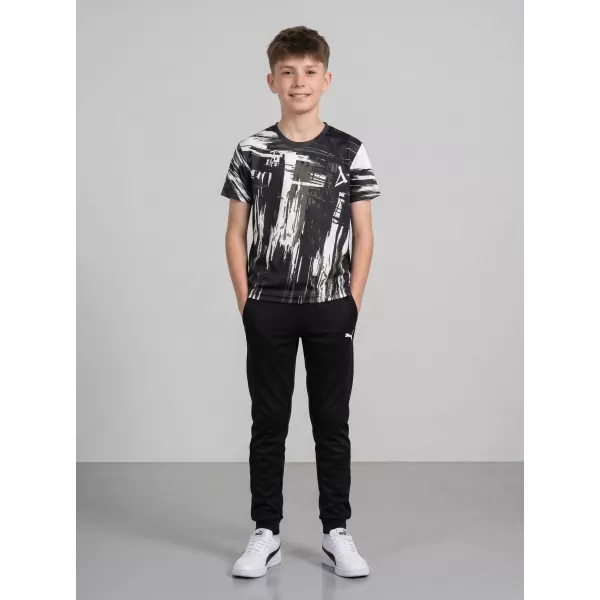  Tricou funcțional premium pentru copii ALTISPORT VOJ/ALK010TR01 ALB-NEGRU 