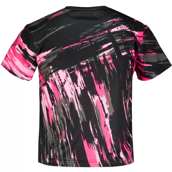  Tricou funcțional premium pentru copii ALTISPORT VOJ/ALK010TR01 NEGRU/ROZ DESCHIS 