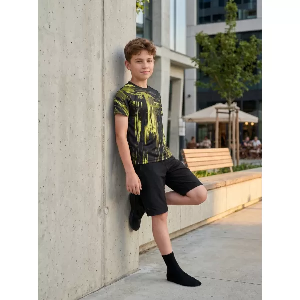 Tricou funcțional premium pentru copii ALTISPORT VOJ/ALK010TR01 NEGRU/ARMATĂ 