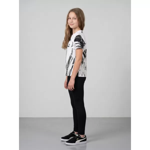  Tricou funcțional premium pentru copii ALTISPORT VOJ/ALK010TR01 ALB/NEGRU 