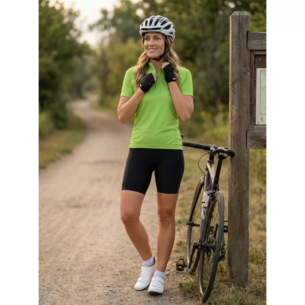  Tricou de ciclism pentru femei ALTISPORT NoPrint NP/ALW115NJ VERDE LIME 