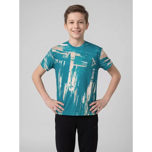  Tricou funcțional premium pentru copii ALTISPORT VOJ/ALK010TR01 SMARALD/ALBASTRU 