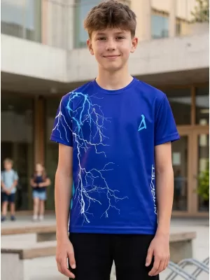 Tricou funcțional premium pentru copii ALTISPORT VOJ/ALK004TR01 ALBASTRU REGAL
