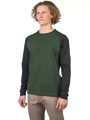 Tricou pentru bărbați cu mâneci lungi HANNAH ROKET COMBINAȚIE VERDE/ANTRACIT