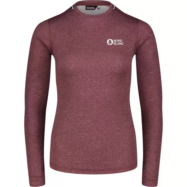  Tricou termic de damă NORDBLANC TEMPERATURE NBBLM7981 BURGUNDIA 