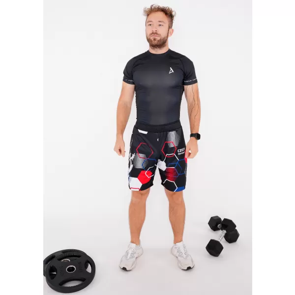 Pantaloni scurți funcționali premium pentru bărbați, fără buzunare ALTISPORT VOJ/ALM036KRA02 HEXA NEGRU 