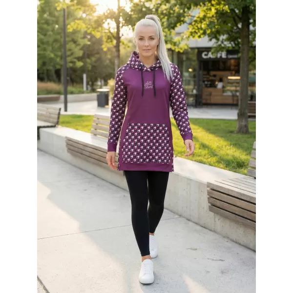  Hanorac prelungit funcțional pentru femei premium ALTISPORT VOJ/ALW048MI03 VIOLET 