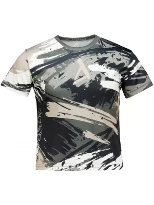 Tricou funcțional premium pentru copii ALTISPORT VOJ/ALK014TR01 NEGRU/GRI