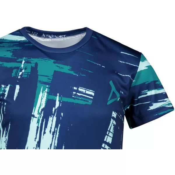  Tricou funcțional premium pentru copii ALTISPORT VOJ/ALK010TR01 KEROSEN/ALBASTRU 