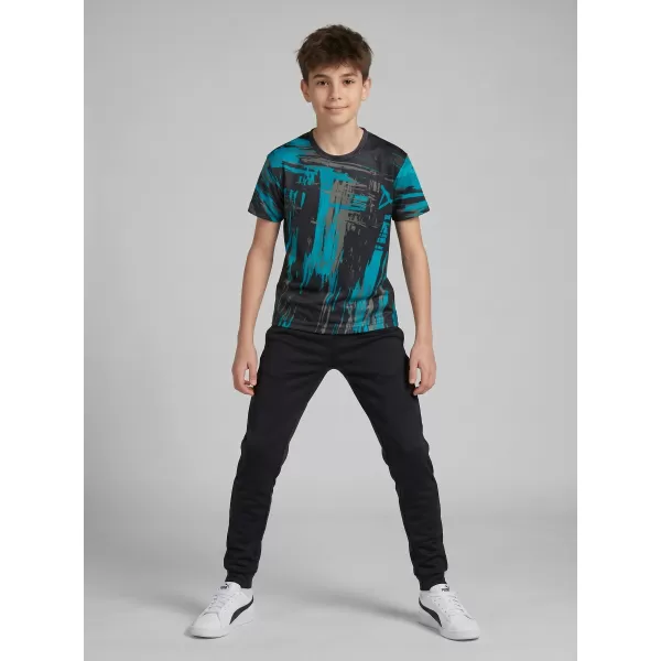  Tricou funcțional premium pentru copii ALTISPORT VOJ/ALK010TR01 NEGRU/SMARALD 