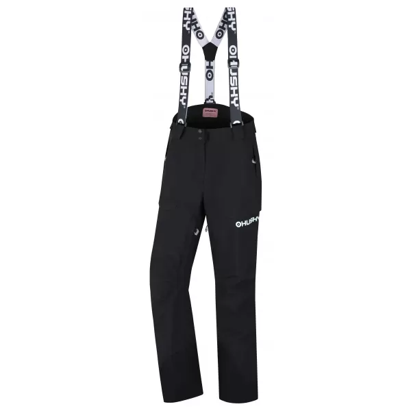  Pantalonii pentru doamne HUSKY GRATI L NEGRU 