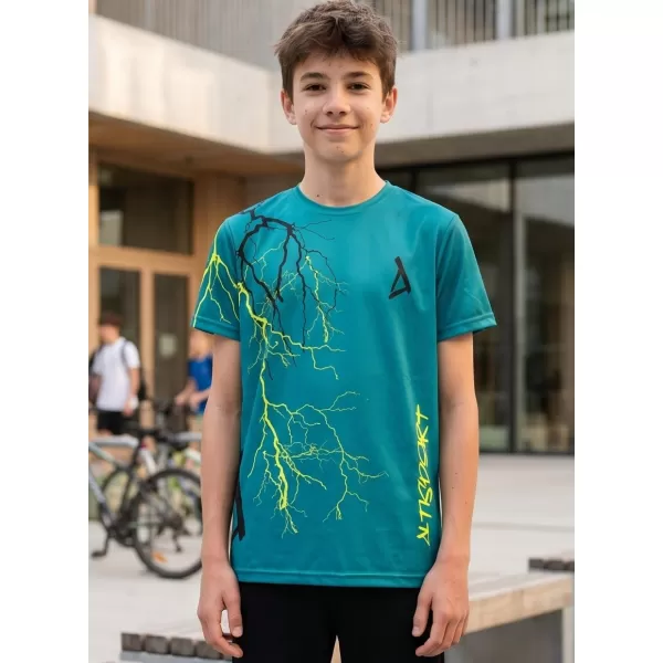  Tricou funcțional premium pentru copii ALTISPORT VOJ/ALK004TR01 KEROSEN/GALBEN 