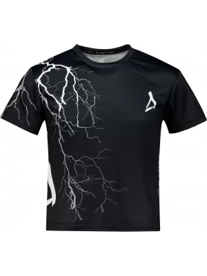 Tricou funcțional premium pentru copii ALTISPORT VOJ/ALK004TR01 ALB-NEGRU