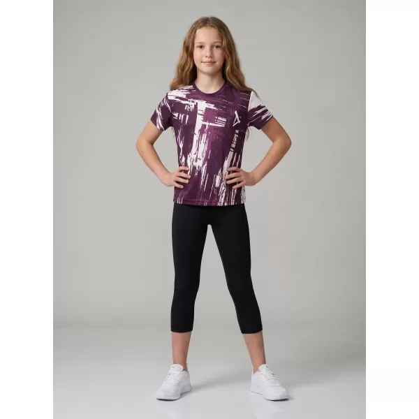  Tricou funcțional premium pentru copii ALTISPORT VOJ/ALK010TR01 VIOLET/ALB 