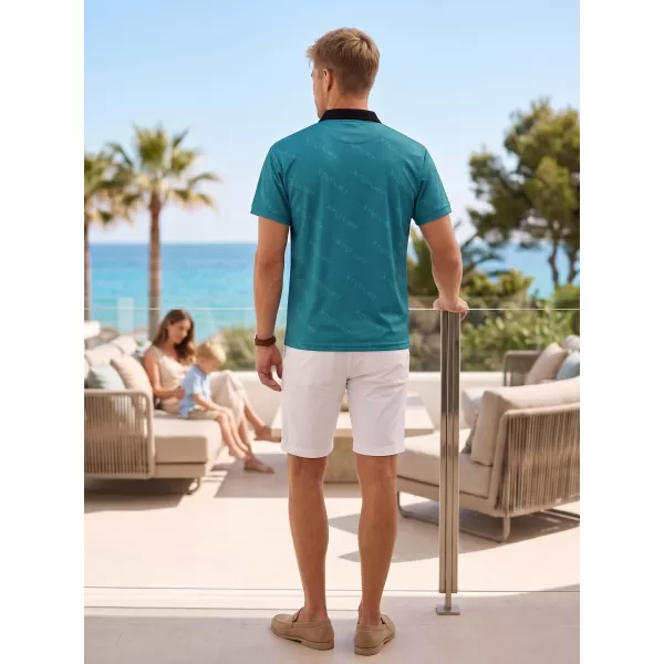  Tricou funcțional pentru bărbați cu guler premium ALTISPORT VOJ/ALM050TR05 KEROSENUL 