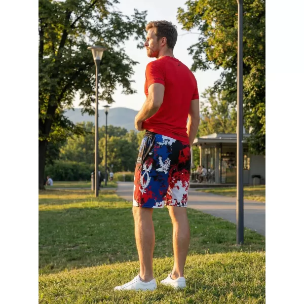  Pantaloni scurți funcționali premium pentru bărbați, fără buzunare ALTISPORT VOJ/ALM036KRA02 PETE 