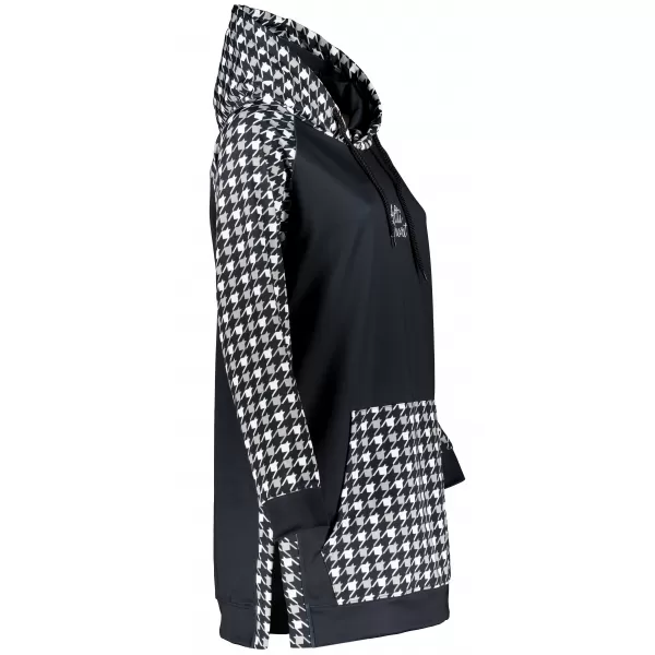 Hanorac prelungit funcțional pentru femei premium ALTISPORT VOJ/ALW048MI03 ALB-NEGRU 