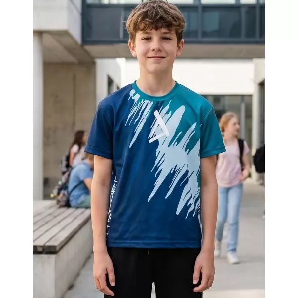  Tricou funcțional premium pentru copii ALTISPORT VOJ/ALK006TR01 KEROSEN/ALBASTRU 