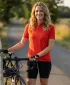 Tricou de ciclism pentru femei ALTISPORT NoPrint NP/ALW115NJ PORTOCALIU STRĂLUCITOR