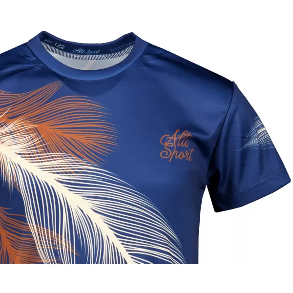  Tricou funcțional premium pentru copii ALTISPORT VOJ/ALK001TR01 BLEUMARIN/MARO 