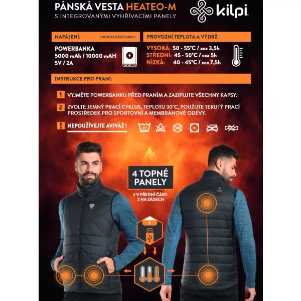  Vesta izolata cu incalzire KILPI HEATEO-M WM0121KI NEGRU 