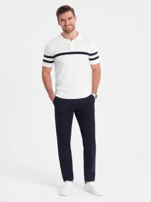 Pantaloni OMBRE OM-PACP-0191 ALBASTRU MARIN