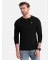 Tricou pentru bărbați cu mâneci lungi OMBRE OM-LSCL-0102 NEGRU