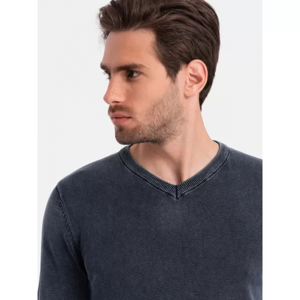  Pulover pentru bărbați OMBRE OM-SWOS-0108 ALBASTRU MARIN 