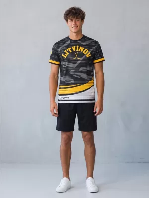 Tricou funcțional premium pentru bărbați ALTISPORT VOJ/ALM046TR01 NEGRU