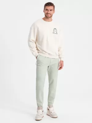 Pantaloni OMBRE OM-PASK-0142 MENTĂ