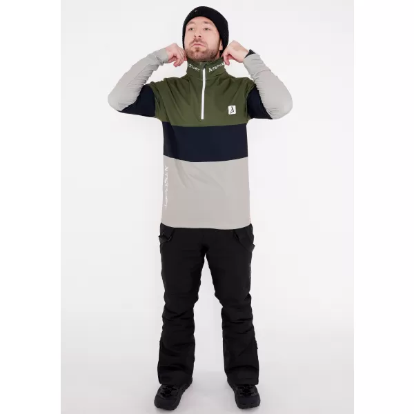  Premium cu hanorac termo funcțional pentru bărbați ALTISPORT VOJ/ALM051TER03 KAKI 