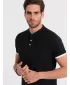 Mens t -thirt cu guler OMBRE OM-TSCT-0156 NEGRU