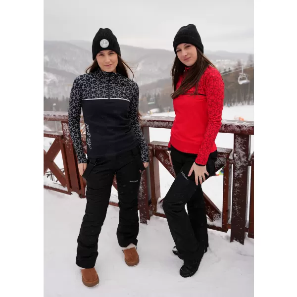  Premium cu hanoracte termo funcțional pentru femei ALTISPORT VOJ/ALW053TER03 ALB -NEGRU 