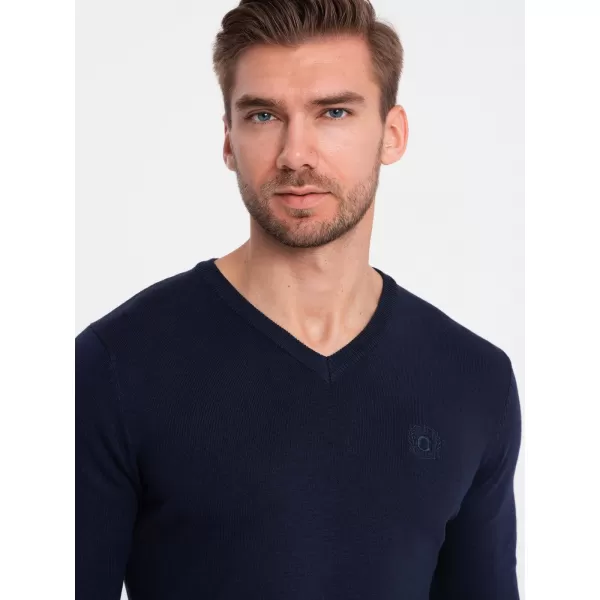  Pulover pentru bărbați OMBRE OM-SWBS-0107 ALBASTRU MARIN 