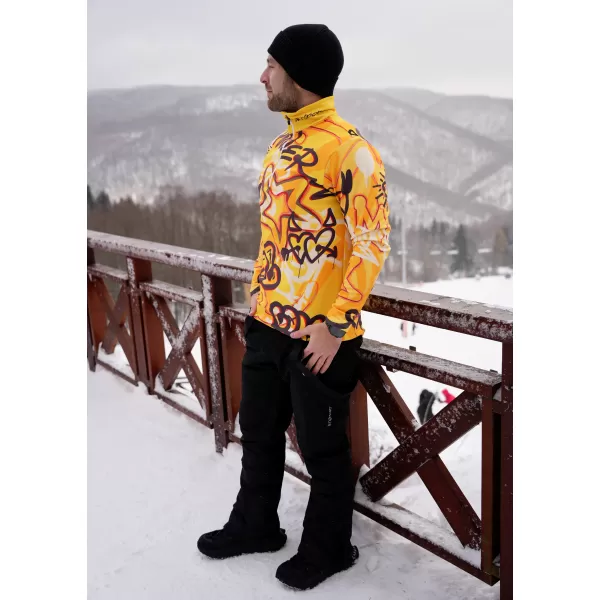  Premium cu hanorac termo funcțional pentru bărbați ALTISPORT VOJ/ALM054TER03 CHIHLIMBAR 