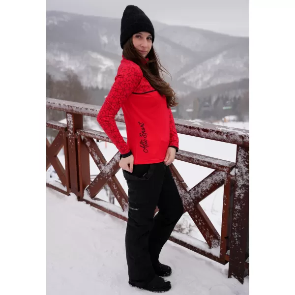  Premium cu hanoracte termo funcțional pentru femei ALTISPORT VOJ/ALW053TER03 ROŞU 