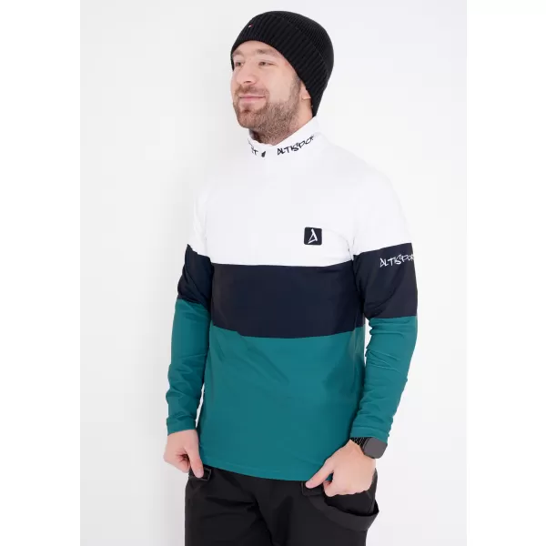  Premium cu hanorac termo funcțional pentru bărbați ALTISPORT VOJ/ALM051TER03 ALB -GREEN 