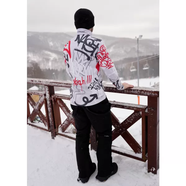  Premium cu hanorac termo funcțional pentru bărbați ALTISPORT VOJ/ALM054TER03 GRI -RED 