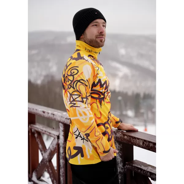  Premium cu hanorac termo funcțional pentru bărbați ALTISPORT VOJ/ALM054TER03 CHIHLIMBAR 