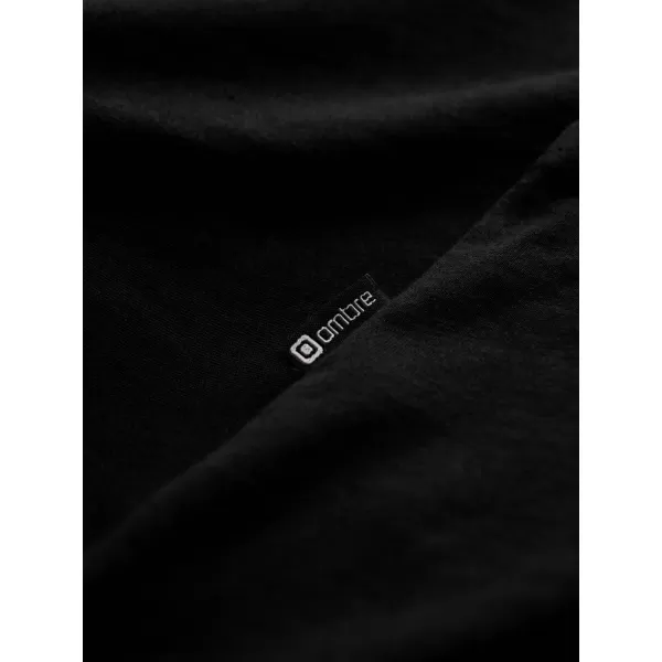  Cămaşă OMBRE OM-LSBL-0106 NEGRU 