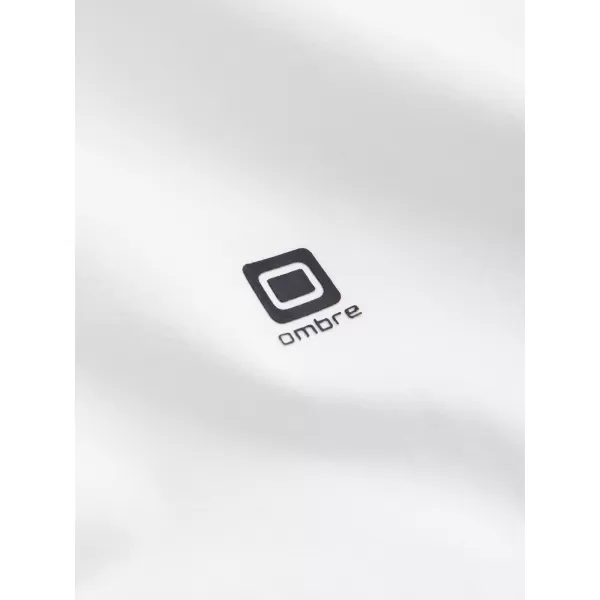  Tricou pentru bărbați cu mânecă lungă OMBRE OM-LSCL-0102 ALB 