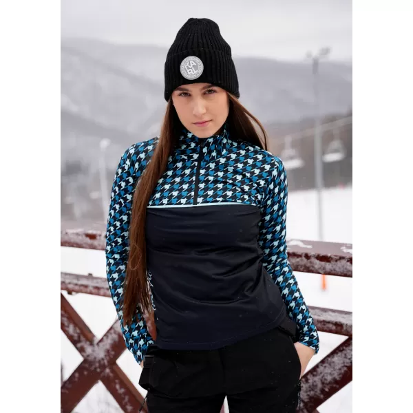  Premium cu hanoracte termo funcțional pentru femei ALTISPORT VOJ/ALW048TER03 NEGRU -BLUE 