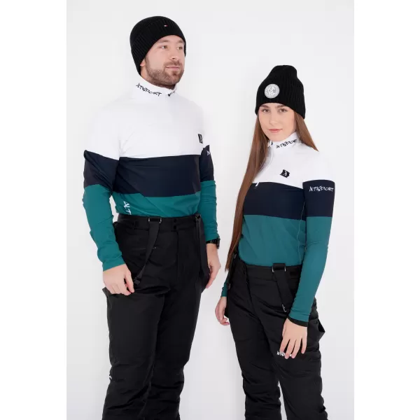  Premium cu hanoracte termo funcțional pentru femei ALTISPORT VOJ/ALW051TER03 ALB -GREEN 