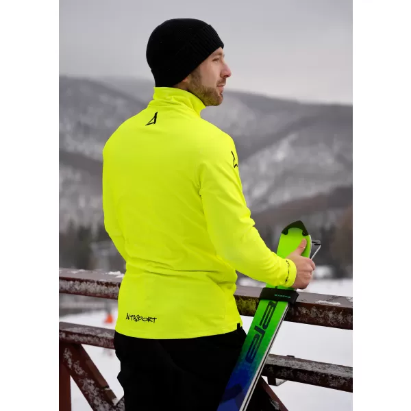  Premium cu hanorac termo funcțional pentru bărbați ALTISPORT VOJ/ALM000TER03 NEON GALBEN 