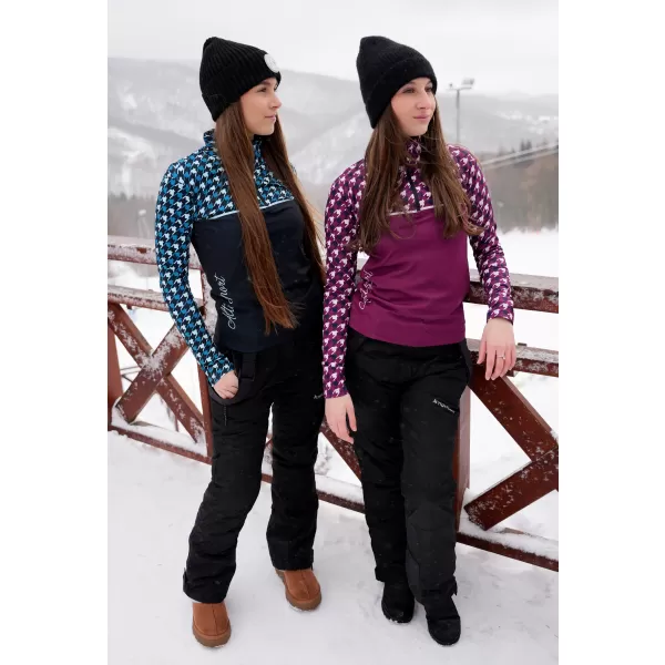  Premium cu hanoracte termo funcțional pentru femei ALTISPORT VOJ/ALW048TER03 NEGRU -BLUE 